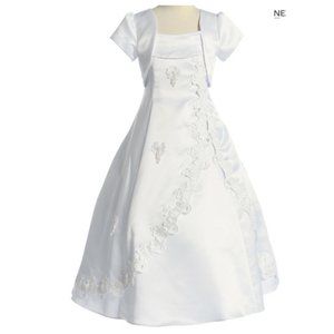 Little GirlS Toddler Elegant Classy Communion Church Baptism Flower Girl Dress